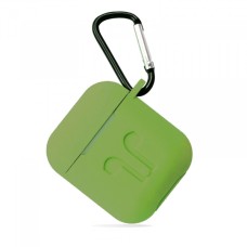 Чохол для AirPods силіконовий LOGO 2в1(+ карабін) тех.пак Virid