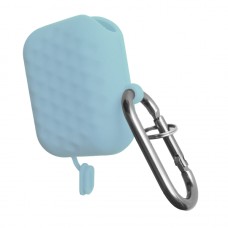 Чохол силіконовий AirPods 1&amp;2 WATERPROOF ROMB Hang Case Sky blue