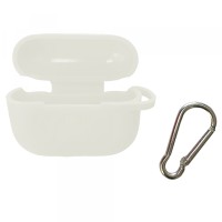 Чохол для AirPods PRO силіконовий LOGO 2в1(+ карабін) тех.пак White