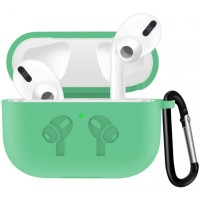 Чохол AirPods 3 Silicone Logo з карабіном Green