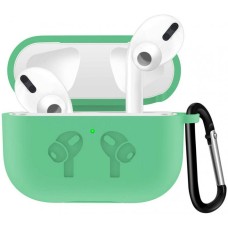 Чохол AirPods 3 Silicone Logo з карабіном Green