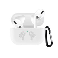Чохол AirPods 3 Silicone Logo з карабіном White