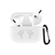 Чохол AirPods 3 Silicone Logo з карабіном White