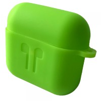 Чохол for AirPods 3 силіконовий 2мм LOGO 2в1(+ карабін) тех.пак Party Green