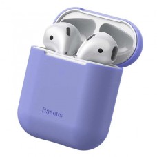 Чохол для AirPods BASEUS Super Thin Silica Gel Case для Pods 1/2 Purple WIAPPOD-BZ05