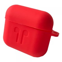 Чохол for AirPods 3 силіконовий 2мм LOGO 2в1(+ карабін) тех.пак Red