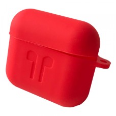 Чохол for AirPods 3 силіконовий 2мм LOGO 2в1(+ карабін) тех.пак Red