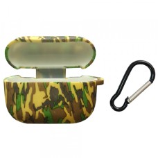 Чохол для AirPods PRO CAMOUFLAGE 2в1 (+ Карабін) Brown-yellow-green