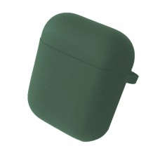 Чохол для AirPods 1/2 SILICONE CASE/MICROFIBER Pine green
