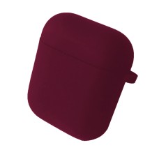 Чохол для AirPods 1/2 SILICONE CASE/MICROFIBER Marsala