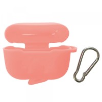 Чохол для AirPods PRO силіконовий SLIM LOGO 2в1(+ карабін) тех.пак Pink