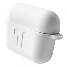 Чохол for AirPods 3 силіконовий 2мм LOGO 2в1(+ карабін) тех.пак White