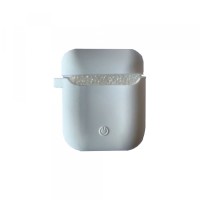 Чохол для AirPods Silicon Case Slim (+ карабін) COLOR BOX White