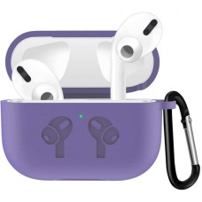 Чохол AirPods 3 Silicone Logo з карабіном Light Purple