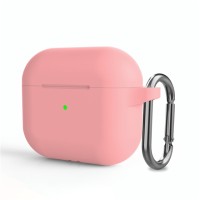 Чохол AirPods 3 Silicone Slim з карабіном Pink