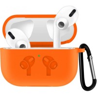Чохол AirPods 3 Silicone Logo з карабіном Orange