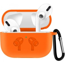 Чохол AirPods 3 Silicone Logo з карабіном Orange