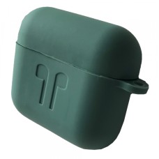 Чохол for AirPods 3 силіконовий 2мм LOGO 2в1(+ карабін) тех.пак Pine green
