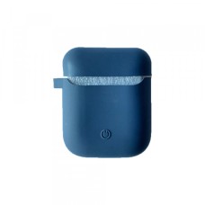 Чохол для AirPods Silicon Case Slim (+ карабін) COLOR BOX Midnight blue