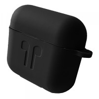 Чохол for AirPods 3 силіконовий 2мм LOGO 2в1(+ карабін) тех.пак Black