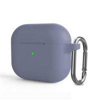 Чохол AirPods 3 Silicone Slim з карабіном Lavender
