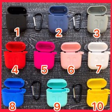 Чохол AirPods Case силіконовий Slim (2в1) (+карабін) тех.пак