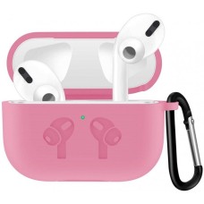 Чохол AirPods 3 Silicone Logo з карабіном Pink1