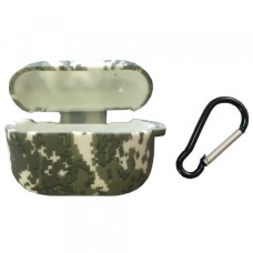 Чохол для AirPods PRO CAMOUFLAGE 2в1 (+ Карабін) Pixel Grey-white