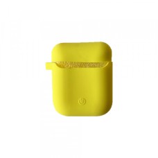 Чохол для AirPods Silicon Case Slim (+ карабін) COLOR BOX Bright yellow