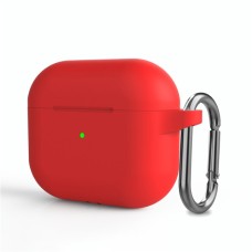 Чохол AirPods 3 Silicone Slim з карабіном Red