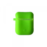 Чохол для AirPods Silicon Case Slim (+ карабін) COLOR BOX Green