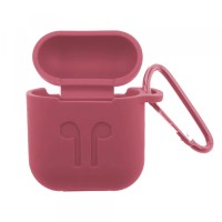 Чохол для AirPods силіконовий SLIM LOGO + карабін тех.пак Alen