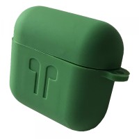 Чохол for AirPods 3 силіконовий 2мм LOGO 2в1(+ карабін) тех.пак NEW Green
