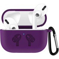 Чохол AirPods 3 Silicone Logo з карабіном Purple