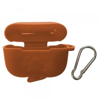 Чохол для AirPods PRO силіконовий SLIM LOGO 2в1(+ карабін) тех.пак Caramel