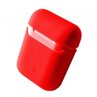 Чохол для AirPods Silicon Case Slim COLOR BOX Rose red