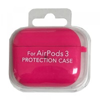Чохол для AirPods 3 SILICONE CASE/MICROFIBER Hot pink