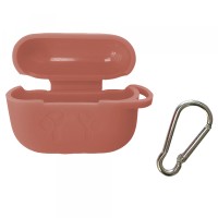 Чохол для AirPods PRO силіконовий LOGO 2в1(+ карабін) тех.пак Pink sand