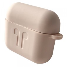 Чохол для AirPods 3 силіконовий 2мм LOGO 2в1(+ карабін) тех.пак Pink Sand