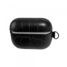 Чохол для AirPods PRO CALF LEATHER CASE ALIGATOR Black