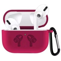 Чохол AirPods 3 Silicone Logo з карабіном Rose Pink