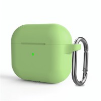 Чохол AirPods 3 Silicone Slim з карабіном Matcha Green