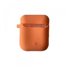 Чохол для AirPods Silicon Case Slim (+ карабін) COLOR BOX New peach