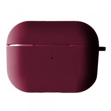 Чохол для AirPods PRO SILICONE CASE/MICROFIBER Marsala