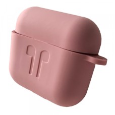 Чохол для AirPods 3 силіконовий 2мм LOGO 2в1(+ карабін) тех.пак Candy Pink