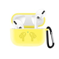 Чохол AirPods 3 Silicone Logo з карабіном Yellow
