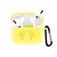 Чохол AirPods 3 Silicone Logo з карабіном Yellow