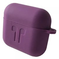Чохол for AirPods 3 силіконовий 2мм LOGO 2в1(+ карабін) тех.пак Purple