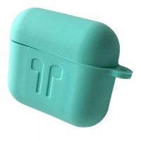 Чохол for AirPods 3 силіконовий 2мм LOGO 2в1(+ карабін) тех.пак Light Blue