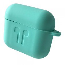 Чохол for AirPods 3 силіконовий 2мм LOGO 2в1(+ карабін) тех.пак Light Blue